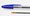 A blue BIC ball point pen with a blue cap